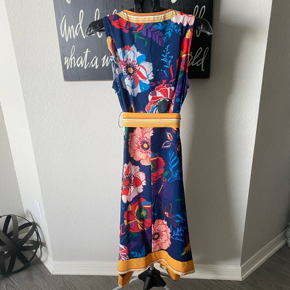 Umgee Floral Faux Wrap Dress - Picture 5 of 12